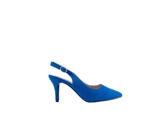 Zapato De Tacón Fino Salón Efecto Ante